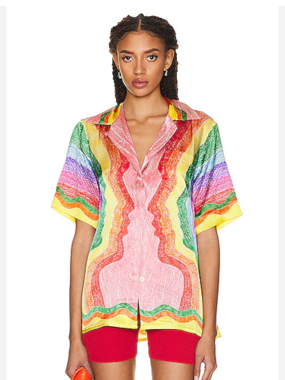 Casablanca Tennis club mind vibrations silk button down